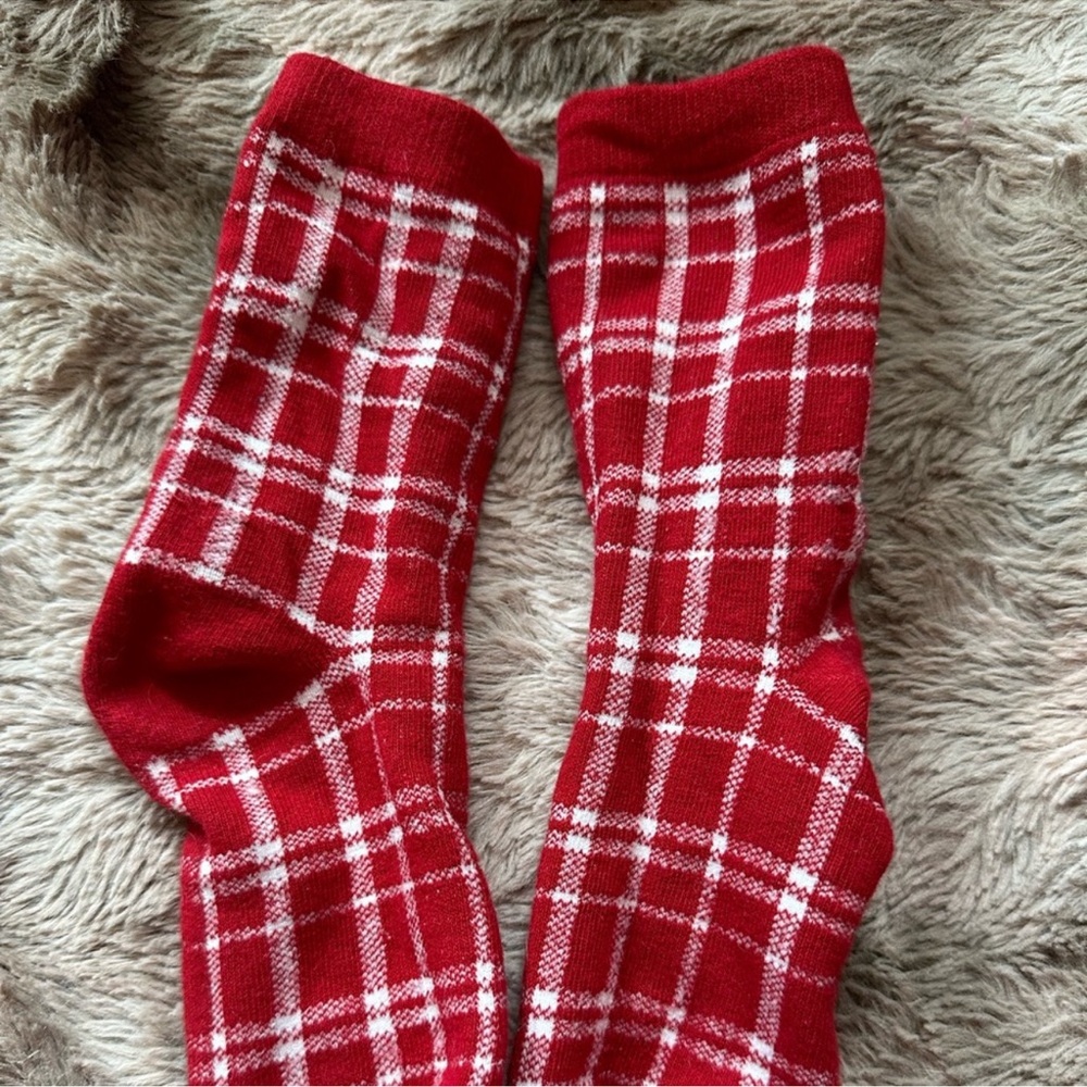 Red Plaid Socks